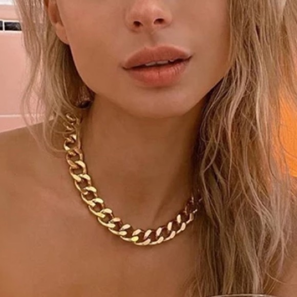 NEW 18K GOLD CHUNKY CUBAN CHAIN NECKLACE - Picture 5 of 5